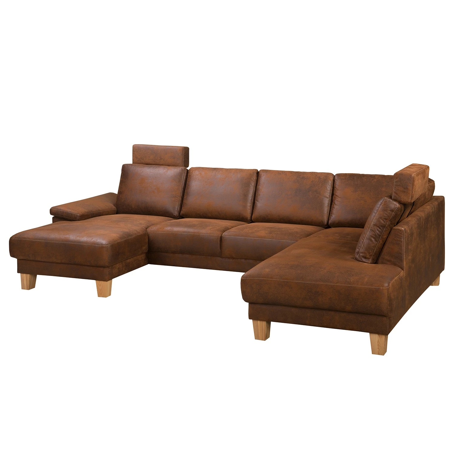 Ars Natura Wohnlandschaft Bragado - Antiklederlook - Longchair davorstehend links / Ottomane rechts 6 Ars Natura Wohnlandschaft Bragado - Antiklederlook - Longchair davorstehend links / Ottomane rechts – Bild 6