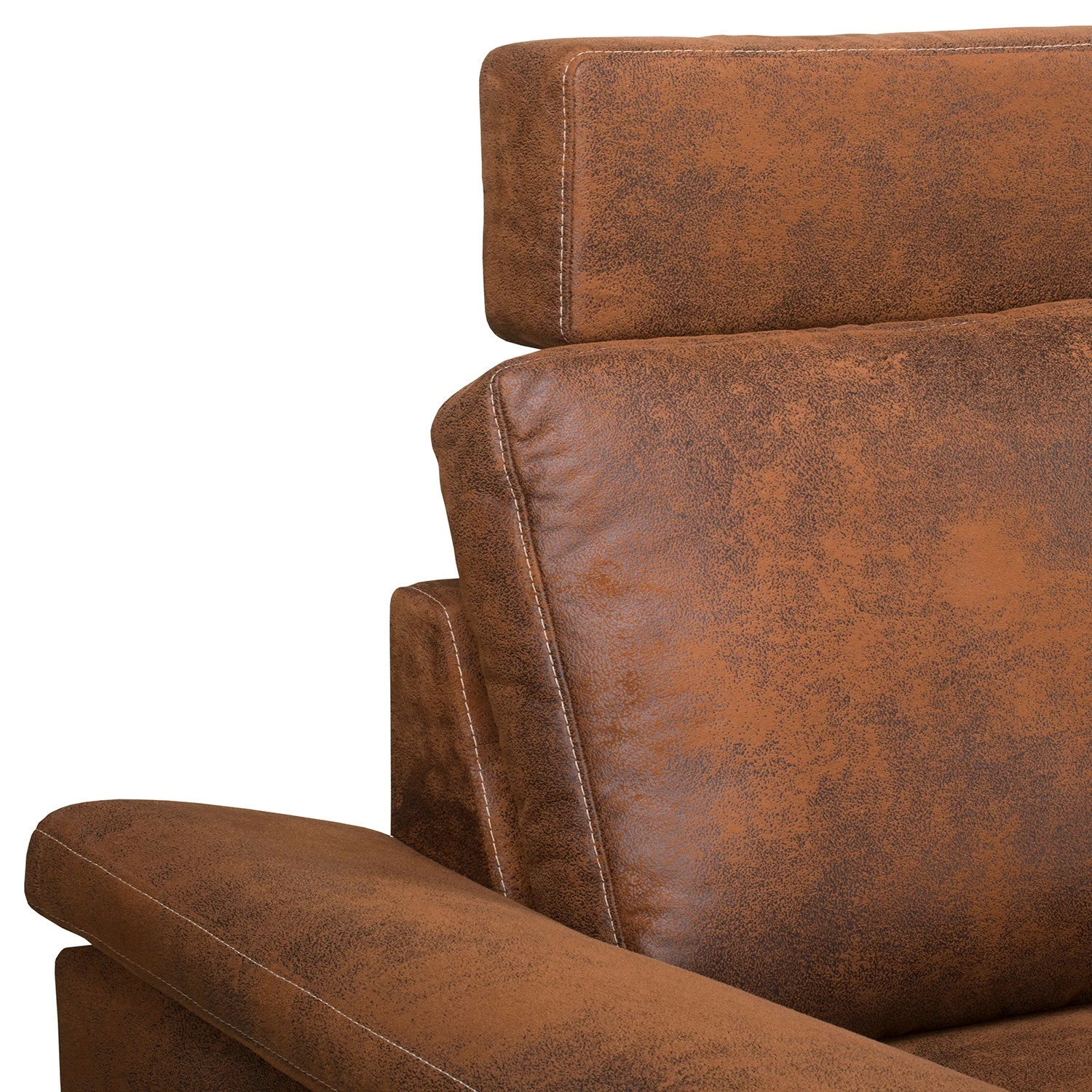 Ars Natura Wohnlandschaft Bragado - Antiklederlook - Longchair davorstehend links / Ottomane rechts 8 Ars Natura Wohnlandschaft Bragado - Antiklederlook - Longchair davorstehend links / Ottomane rechts – Bild 8