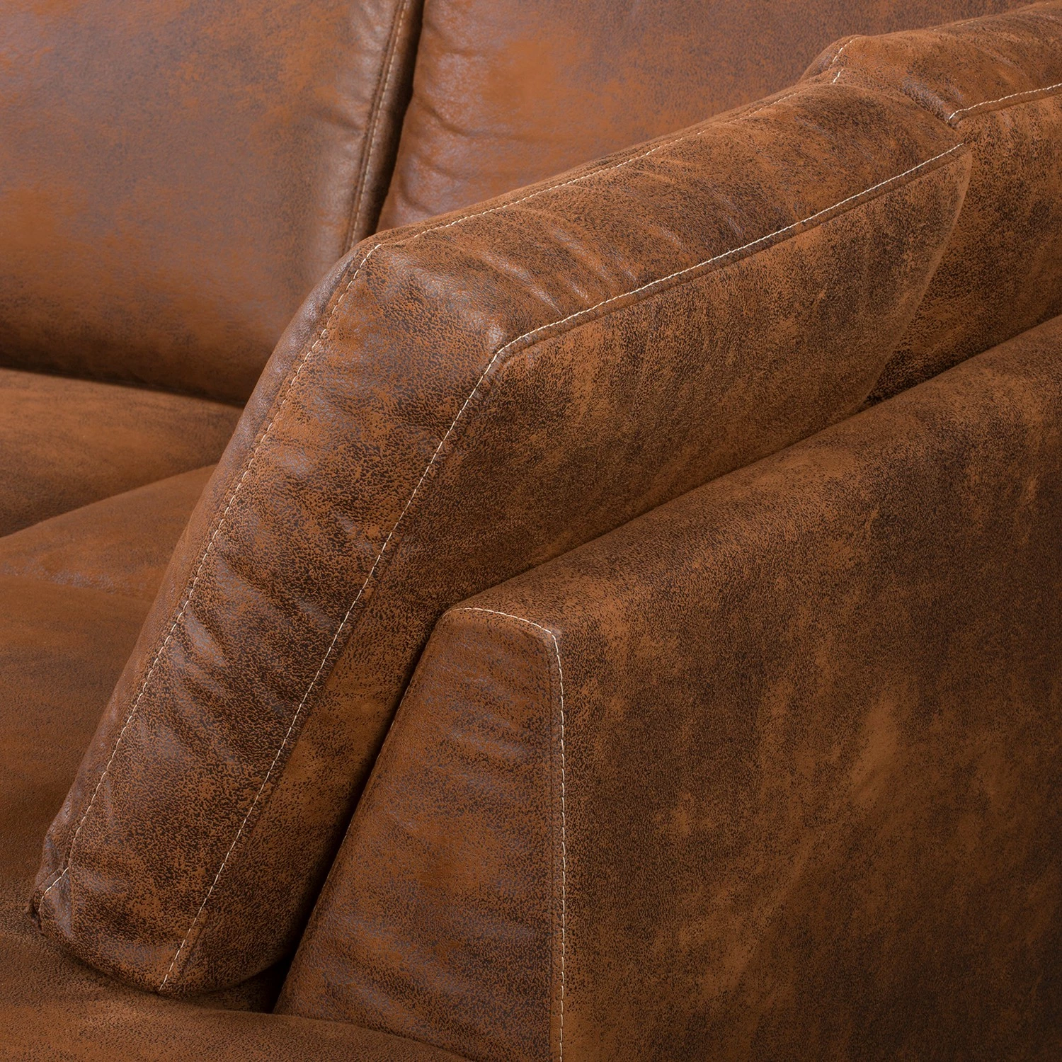 Ars Natura Wohnlandschaft Bragado - Antiklederlook - Longchair davorstehend links / Ottomane rechts 9 Ars Natura Wohnlandschaft Bragado - Antiklederlook - Longchair davorstehend links / Ottomane rechts – Bild 9