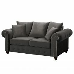 Jack & Alice Sofa Solita (2-Sitzer) - Samt - Grau