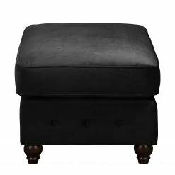 Jack & Alice Polsterhocker Solita - Samt - Schwarz -Wohnzimmermöbel boutique en ligne 1000135655 181018 163002400 GALLERYIMAGES P000000001000135655