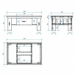 Ridgevalley Couchtisch Lewk I - Pinie Weiß Dekor / Pinie Dekor -Wohnzimmermöbel boutique en ligne 1000136069 181219 14223700019 GALLERYIMAGES P000000001000136069