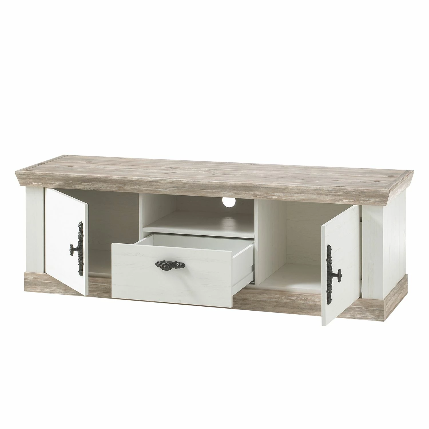 Ridgevalley TV-Lowboard Lewk II - Pinie Weiß Dekor / Pinie Dekor 3 Ridgevalley TV-Lowboard Lewk II - Pinie Weiß Dekor / Pinie Dekor – Bild 3