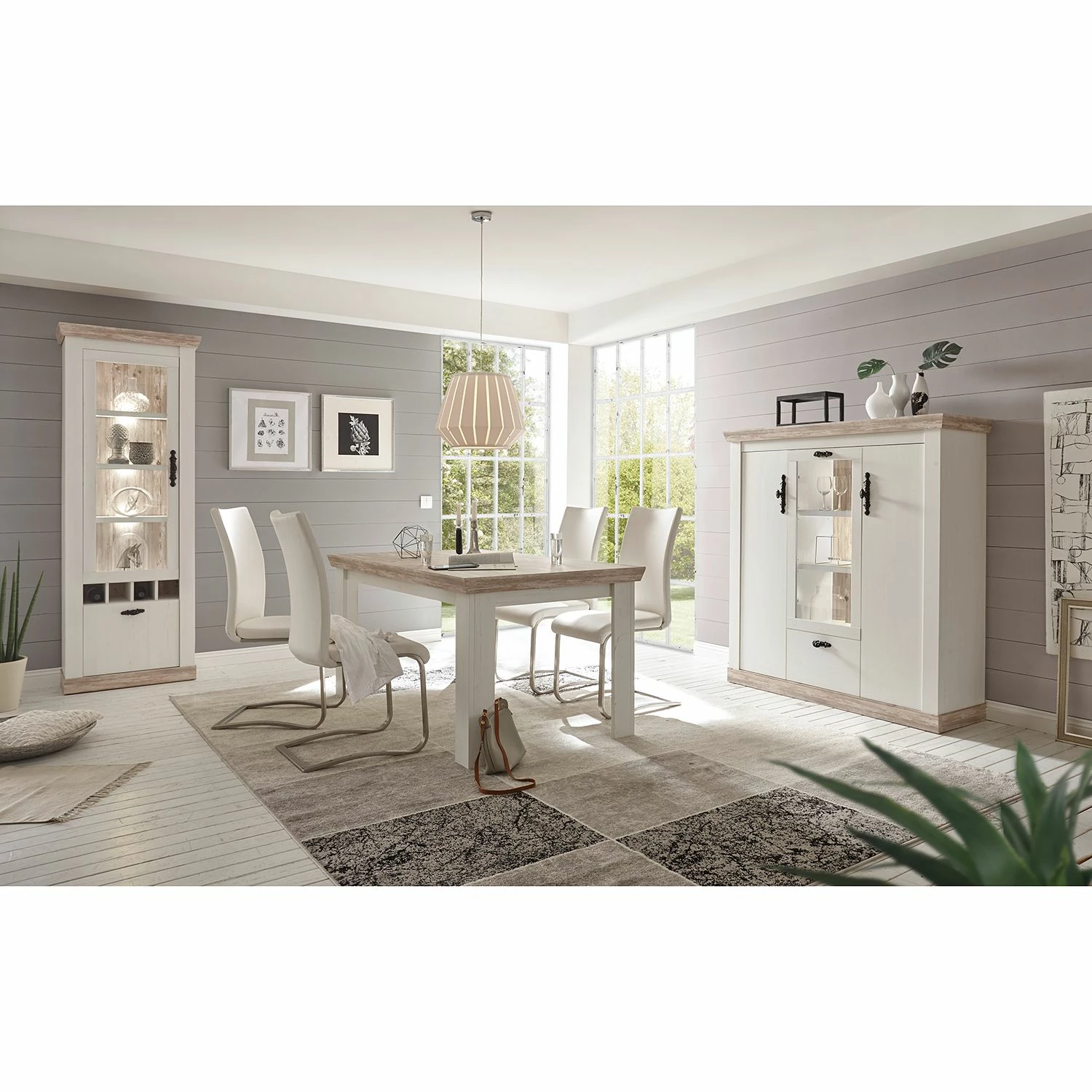 Ridgevalley Highboard Lewk IV - Pinie Weiß Dekor / Pinie Dekor 5 Ridgevalley Highboard Lewk IV - Pinie Weiß Dekor / Pinie Dekor – Bild 5