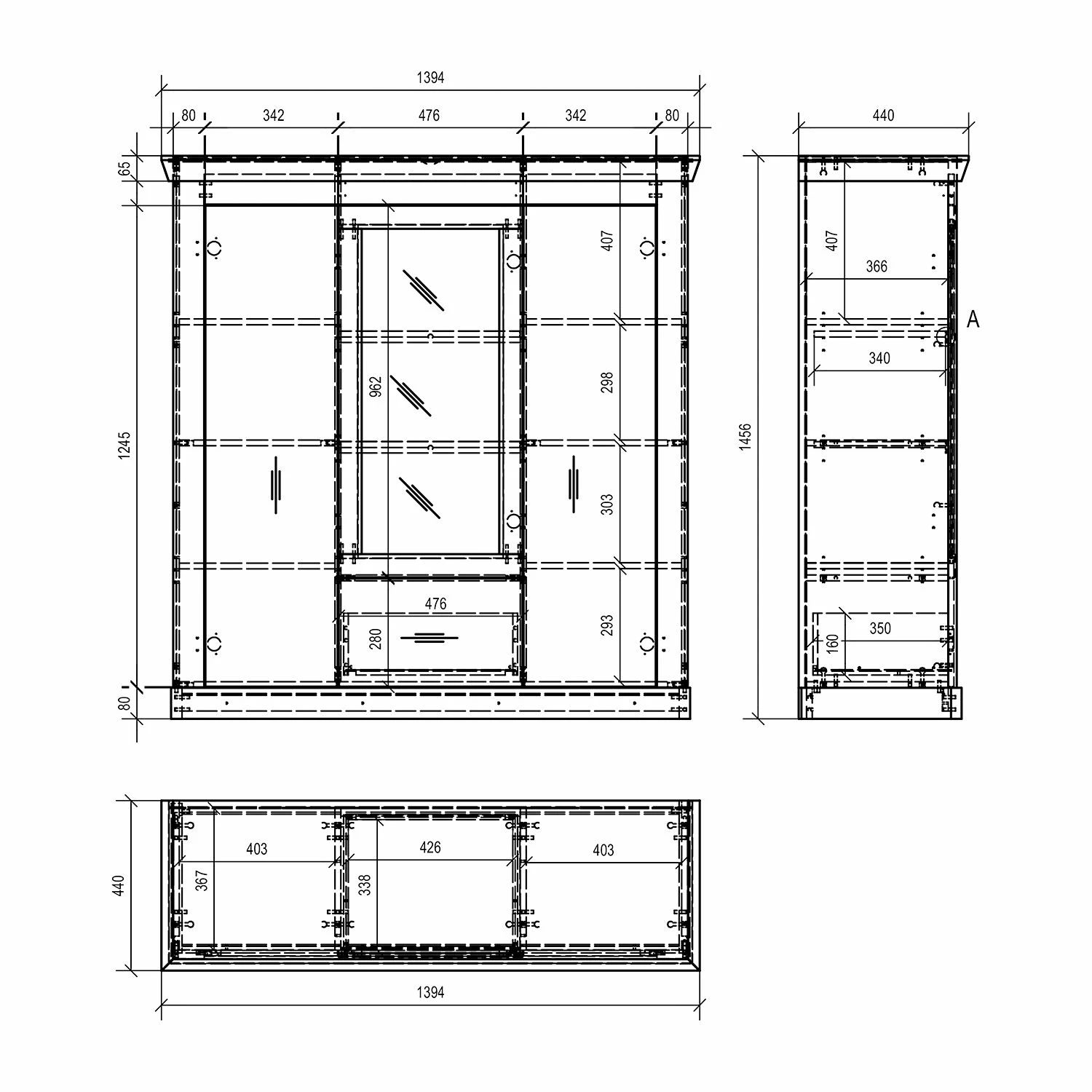 Ridgevalley Highboard Lewk IV - Pinie Weiß Dekor / Pinie Dekor 9 Ridgevalley Highboard Lewk IV - Pinie Weiß Dekor / Pinie Dekor – Bild 9