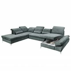 Fredriks Wohnlandschaft Easton - Microfaser - Microfaser Ranu: Anthrazit - Longchair davorstehend rechts / Ottomane links -Wohnzimmermöbel boutique en ligne 1000136743 181026 16490023 GALLERYIMAGES P000000001000136743