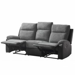 Loftscape Relaxsofa Warmun (3-Sitzer) - Kunstleder / Microfaser - Schwarz / Grau -Wohnzimmermöbel boutique en ligne 1000139824 200807 14135800003 DETAILS P000000001000139824