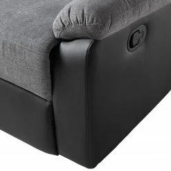 Loftscape Relaxsofa Warmun (3-Sitzer) - Kunstleder / Microfaser - Schwarz / Grau -Wohnzimmermöbel boutique en ligne 1000139824 200807 14141200009 DETAILS P000000001000139824