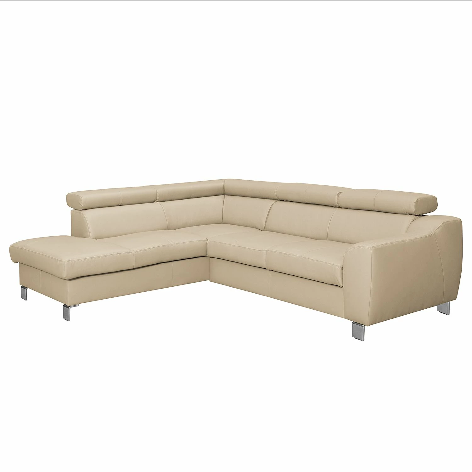 Loftscape Ecksofa Burnside II - Echtleder / Kunstleder - Warmes Beige - Ottomane davorstehend links - Ohne Schlaffunktion 1 Loftscape Ecksofa Burnside II - Echtleder / Kunstleder - Warmes Beige - Ottomane davorstehend links - Ohne Schlaffunktion