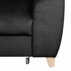 Loftscape Ecksofa Burnside III - Microfaser - Schwarz - Ottomane davorstehend links - Mit Schlaffunktion -Wohnzimmermöbel boutique en ligne 1000142165 181106 152935586 GALLERYIMAGES P000000001000142165