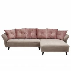 Velvet Studio Ecksofa Moreville II - Microfaser - Longchair davorstehend rechts - Ohne Hocker