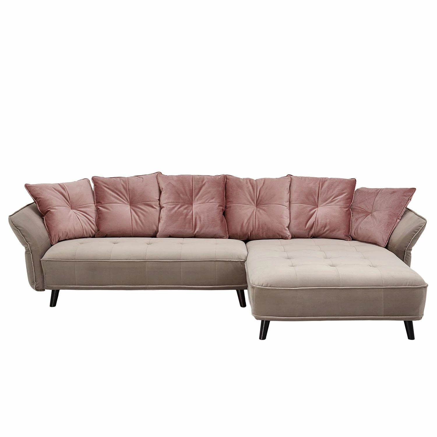 Velvet Studio Ecksofa Moreville II - Microfaser - Longchair davorstehend rechts - Ohne Hocker 1 Velvet Studio Ecksofa Moreville II - Microfaser - Longchair davorstehend rechts - Ohne Hocker