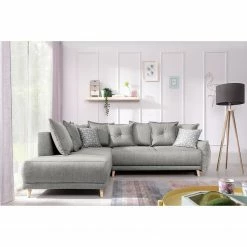 Loftscape Ecksofa Panica I - Webstoff - Schlaffunktion - Silbergrau - Ottomane davorstehend links 21 Loftscape Ecksofa Panica I - Webstoff - Schlaffunktion - Silbergrau - Ottomane davorstehend links -Wohnzimmermöbel boutique en ligne 1000143998 181128 07244700103 GALLERYIMAGES P000000001000143998