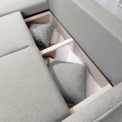 Loftscape Ecksofa Panica I - Webstoff - Schlaffunktion - Silbergrau - Ottomane davorstehend links 27 Loftscape Ecksofa Panica I - Webstoff - Schlaffunktion - Silbergrau - Ottomane davorstehend links -Wohnzimmermöbel boutique en ligne 1000143998 181128 07244800109 GALLERYIMAGES P000000001000143998