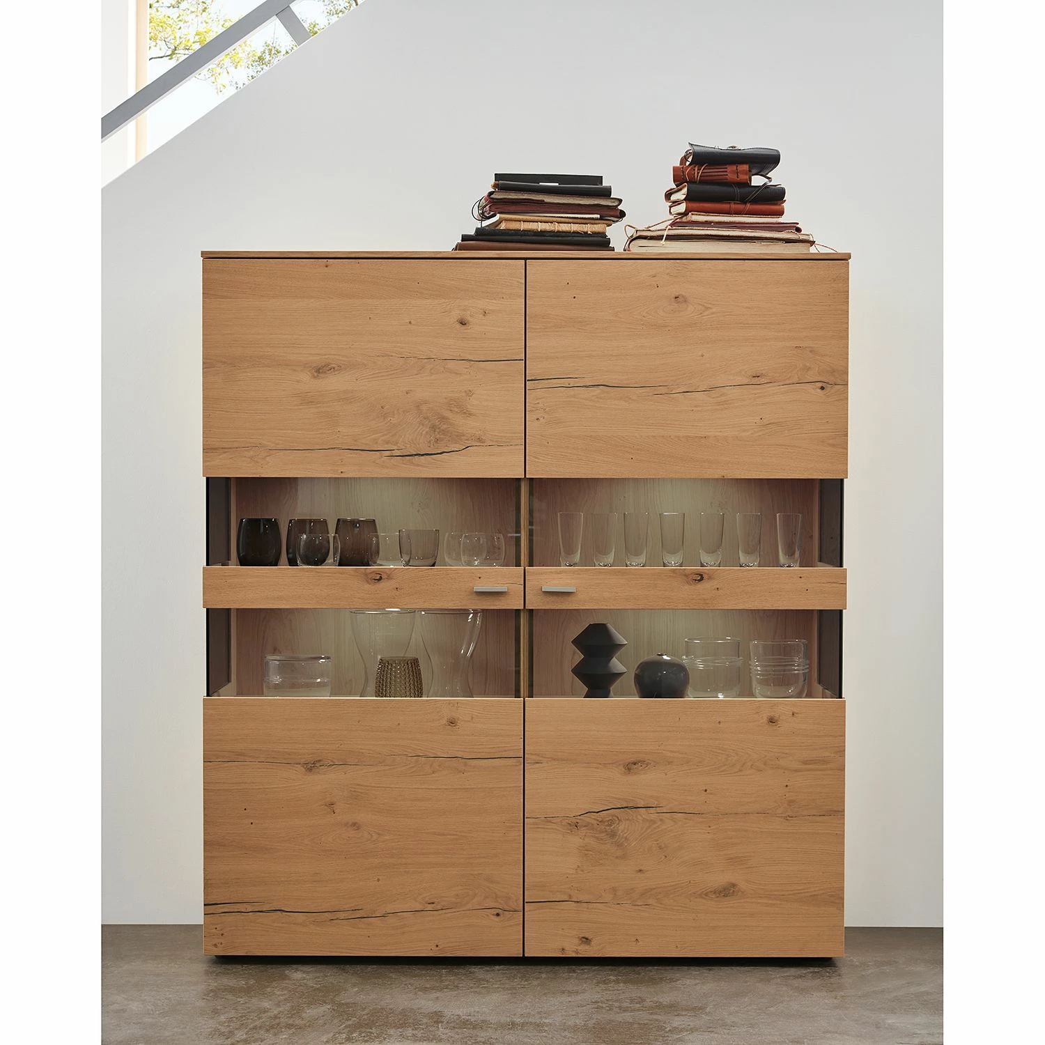 GWINNER Highboard Anzio II - Balkeneiche 3 GWINNER Highboard Anzio II - Balkeneiche – Bild 3