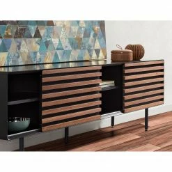 Norrwood TV-Lowboard Kipra I - Echtholzfurnier - Walnuss / Graphit -Wohnzimmermöbel boutique en ligne 1000150219 200429 06492200052 DETAILS P000000001000150219