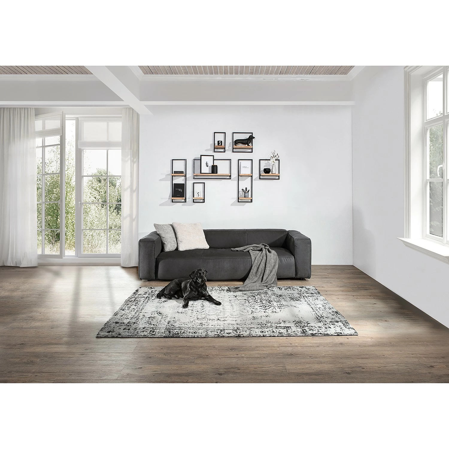 Red Living Wandregal Mello IV - Akazie massiv - Akazie Natur / Schwarz 3 Red Living Wandregal Mello IV - Akazie massiv - Akazie Natur / Schwarz – Bild 3