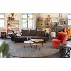 Red Living Wandregal Mello III - Akazie massiv - Akazie Natur / Schwarz - Breite: 35 cm -Wohnzimmermöbel boutique en ligne 1000150353 181212 12361800024 MOOD GALLERYIMAGES P000000001000150353 mood