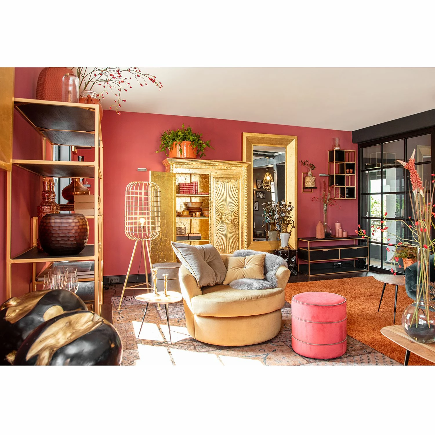 Jack & Alice Wandregal Harbin V - Akazie massiv - Akazie Schwarz / Gold - Breite: 45 cm 3 Jack & Alice Wandregal Harbin V - Akazie massiv - Akazie Schwarz / Gold - Breite: 45 cm – Bild 3