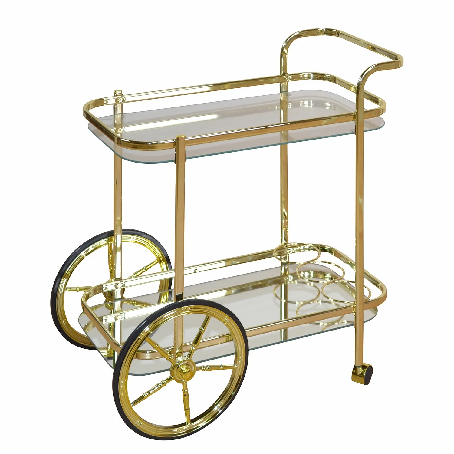 Jack & Alice Servierwagen Buddina I - Glas / Metall - Messing 1 Jack & Alice Servierwagen Buddina I - Glas / Metall - Messing