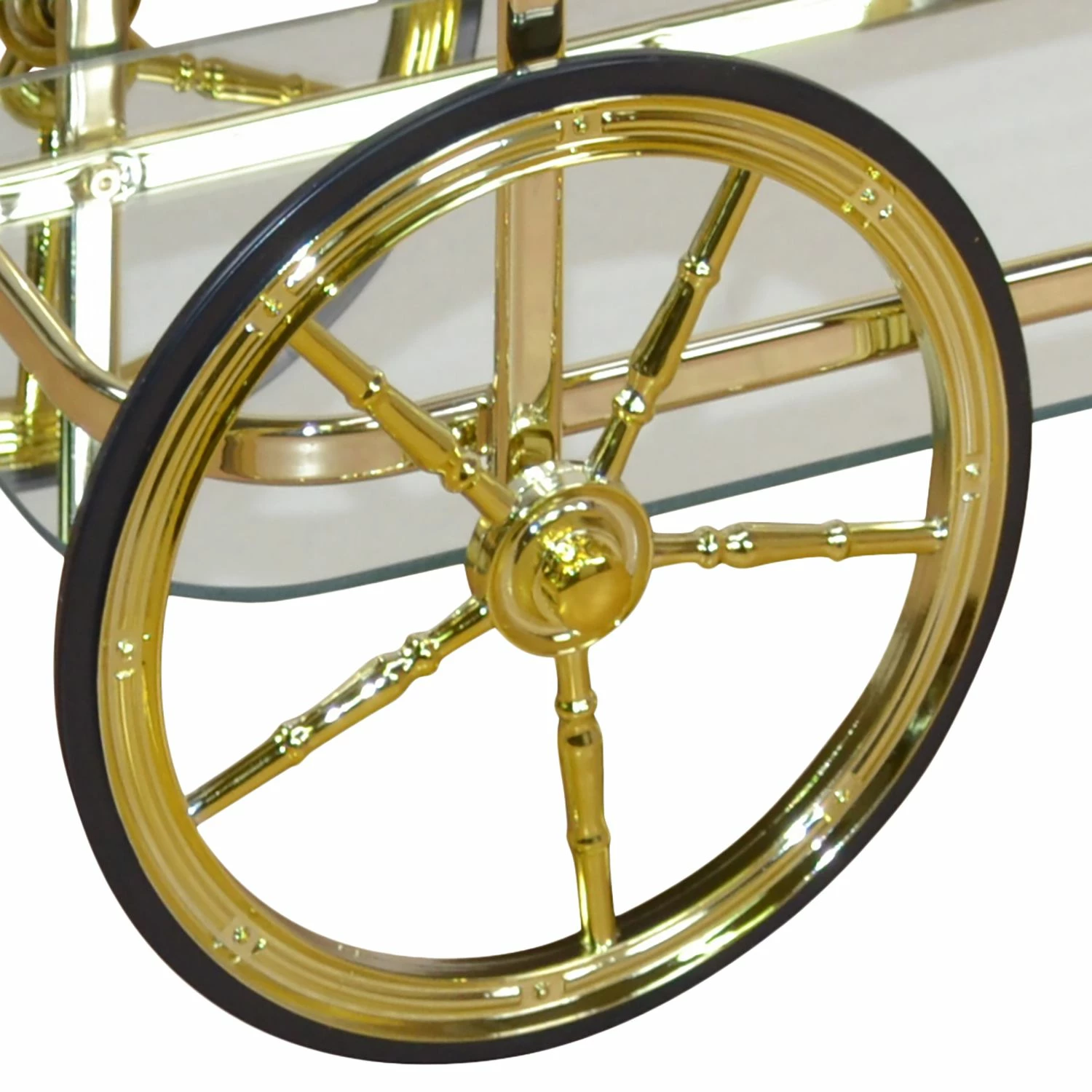 Jack & Alice Servierwagen Buddina I - Glas / Metall - Messing 2 Jack & Alice Servierwagen Buddina I - Glas / Metall - Messing – Bild 2