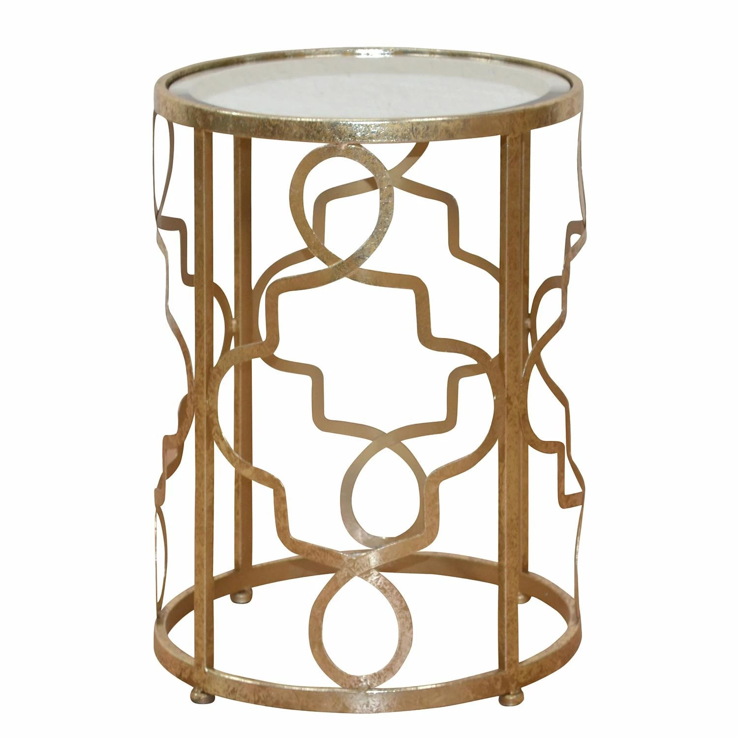 Jack & Alice Beistelltisch Burra - Antik goldfarben 2 Jack & Alice Beistelltisch Burra - Antik goldfarben – Bild 2