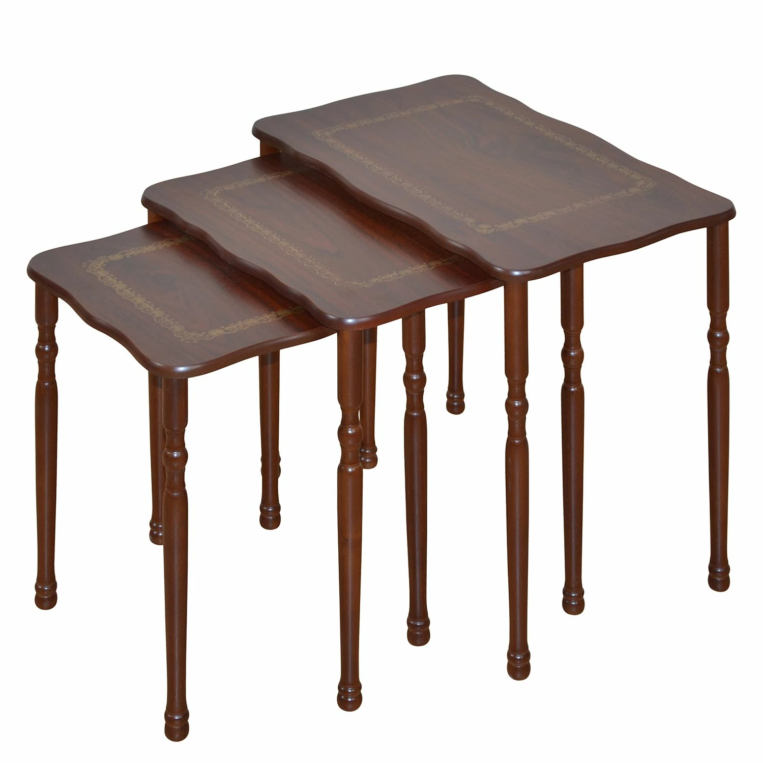 Ridgevalley Beistelltisch Lutana (3er-Set) - Nussbaum teilmassiv 1 Ridgevalley Beistelltisch Lutana (3er-Set) - Nussbaum teilmassiv