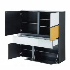 Germania Highboard Ideeus - Schwarz / Mehrfarbig -Wohnzimmermöbel boutique en ligne 1000150554 181213 15491600021 GALLERYIMAGES P000000001000150554