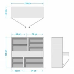 Germania Highboard Ideeus - Schwarz / Mehrfarbig -Wohnzimmermöbel boutique en ligne 1000150554 181213 15491700028 GALLERYIMAGES P000000001000150554