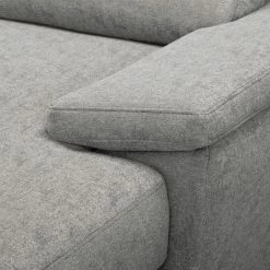 Fredriks Wohnlandschaft Gellik - Webstoff - Lichtgrau - Longchair davorstehend rechts / Ottomane links -Wohnzimmermöbel boutique en ligne 1000151863 190520 11510400042 GALLERYIMAGES P000000001000151863