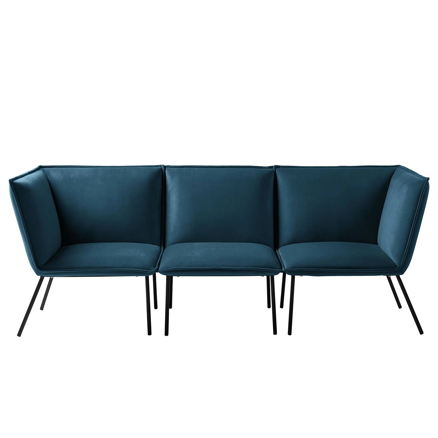 Jack & Alice Sofa Dorado (3-Sitzer) - Samt - Marineblau 5 Jack & Alice Sofa Dorado (3-Sitzer) - Samt - Marineblau – Bild 5