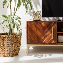 Jack & Alice TV-Lowboard Loga - Akazie massiv / Eisen - Akazie Braun -Wohnzimmermöbel boutique en ligne 1000153433 190925 06220400026 DETAILS P000000001000153433