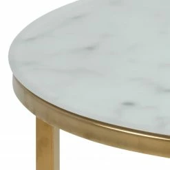 Fredriks Beistelltisch Katori VI - Glas / Eisen - Marmor Weiß Dekor / Gold -Wohnzimmermöbel boutique en ligne 1000154368 190222 09362300011 GALLERYIMAGES P000000001000154368