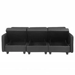 Fredriks Sofa Lavara I (3-Sitzer) - Webstoff - Dunkelgrau -Wohnzimmermöbel boutique en ligne 1000154387 190722 09292700053 DETAILS P000000001000154387