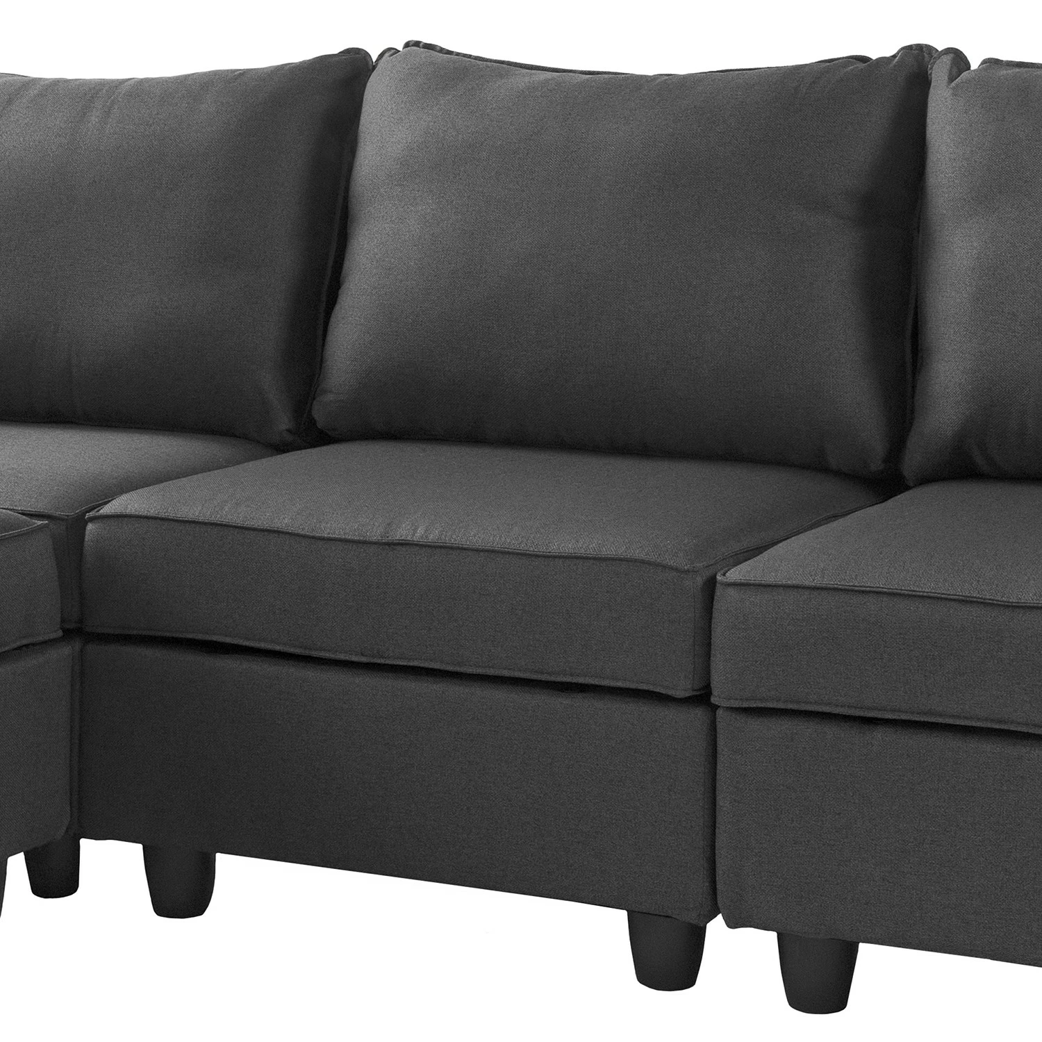 Fredriks Ecksofa Lavara II - Webstoff - Dunkelgrau 6 Fredriks Ecksofa Lavara II - Webstoff - Dunkelgrau – Bild 6