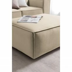 Polsterhocker Kinx III - Samt - Samt Shyla: Beige -Wohnzimmermöbel boutique en ligne 1000155641 210323 15122000276 DETAILS P000000001000155641