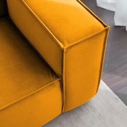 Sofa Kinx (3-Sitzer) II - Samt - Samt Shyla: Senfgelb -Wohnzimmermöbel boutique en ligne 1000155669 220610 030 DETAILS P000000001000155669