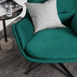 Studio Copenhagen Sessel Garbo IV - Samt Shyla: Petrol - Schwarz -Wohnzimmermöbel boutique en ligne 1000156340 200113 13014200052 DETAILS P000000001000156340