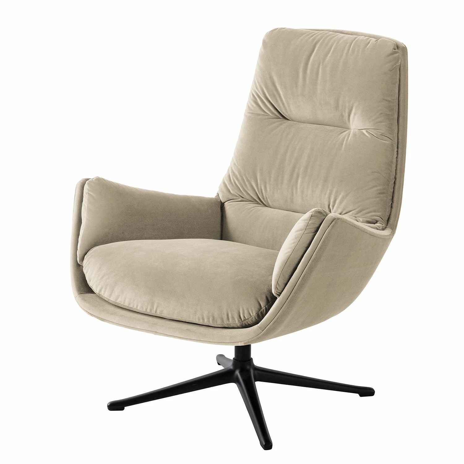 Studio Copenhagen Sessel Garbo IV - Samt Shyla: Beige - Schwarz 1 Studio Copenhagen Sessel Garbo IV - Samt Shyla: Beige - Schwarz