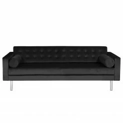 Fredriks Sofa Chelsea III (3-Sitzer) - Microfaser - Stoff Tond: Schwarz - Zylinder -Wohnzimmermöbel boutique en ligne 1000156585 190215 12585400745 GALLERYIMAGES P000000001000156585