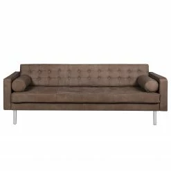 Fredriks Sofa Chelsea IV (3-Sitzer) - Echtleder - Echtleder Custo: Dunkelbraun - Zylinder -Wohnzimmermöbel boutique en ligne 1000156594 190215 12585900817 GALLERYIMAGES P000000001000156594