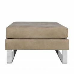 Fredriks Polsterhocker Portobello IV - Echtleder - Echtleder Custo: Hellgrau - Kufen -Wohnzimmermöbel boutique en ligne 1000156626 190215 12591901054 GALLERYIMAGES P000000001000156626