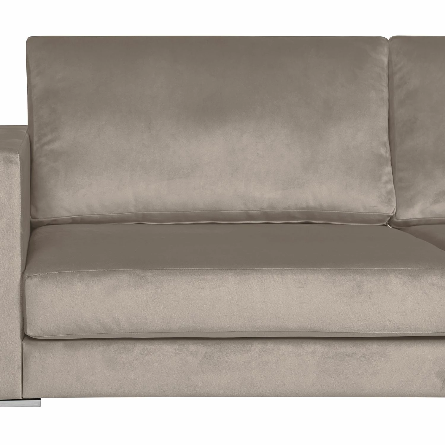Fredriks Ecksofa Portobello III - Samt - Stoff Tond: Hellgrau - Breite: 251 cm - Longchair davorstehend rechts 5 Fredriks Ecksofa Portobello III - Samt - Stoff Tond: Hellgrau - Breite: 251 cm - Longchair davorstehend rechts – Bild 5