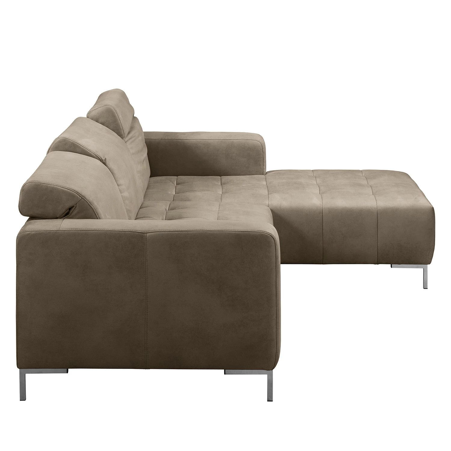 Fredriks Ecksofa Graide III - Antiklederlook - Taupe - Longchair davorstehend rechts - Elektrisch verstellbar: 1 Motor mit Kabel 4 Fredriks Ecksofa Graide III - Antiklederlook - Taupe - Longchair davorstehend rechts - Elektrisch verstellbar: 1 Motor mit Kabel – Bild 4