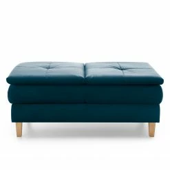 Loftscape Polsterhocker Pabna - Samt - Marineblau