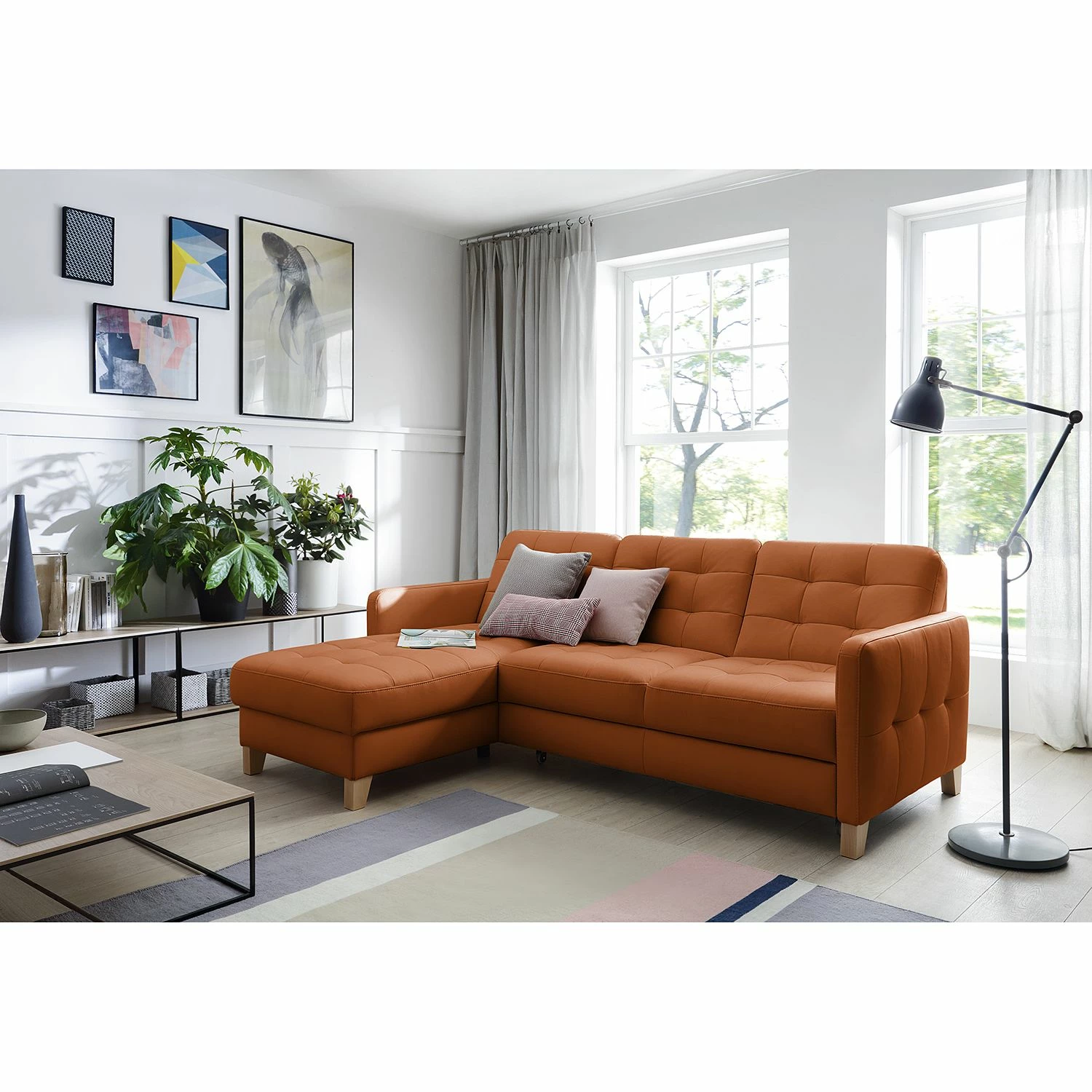 Loftscape Ecksofa Princesa - Echtleder - Cognac - Schlaffunktion - Bettkasten 3 Loftscape Ecksofa Princesa - Echtleder - Cognac - Schlaffunktion - Bettkasten – Bild 3