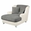 Ridgevalley XXL Sessel Garza I - Kunstleder / Strukturstoff - Weiß / Dunkelgrau