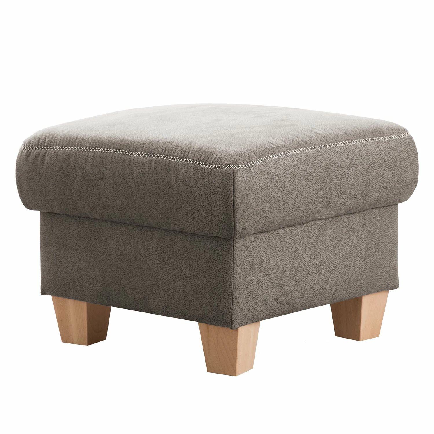 Ars Natura Polsterhocker Berlaar - Antiklederlook - Solinograu 3 Ars Natura Polsterhocker Berlaar - Antiklederlook - Solinograu – Bild 3