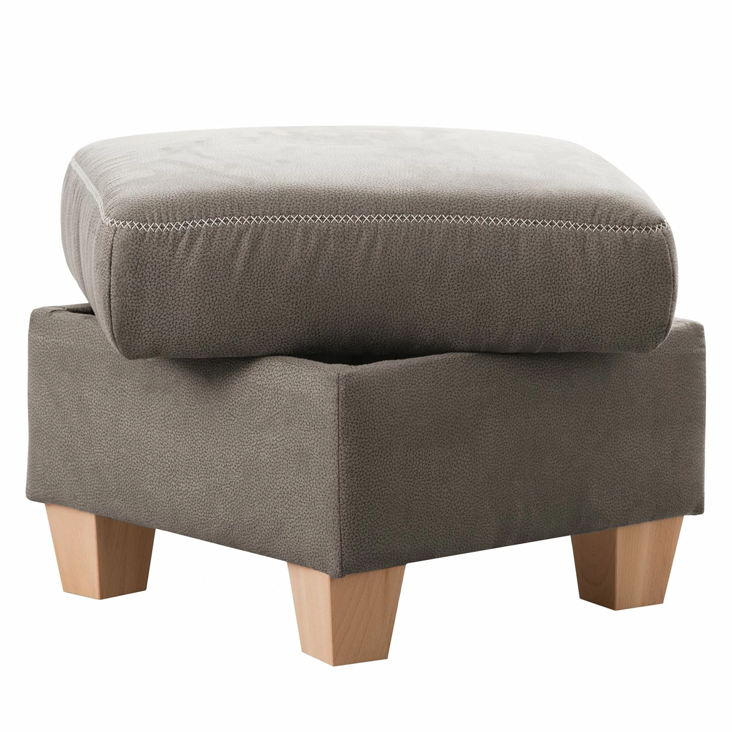 Ars Natura Polsterhocker Berlaar - Antiklederlook - Solinograu 4 Ars Natura Polsterhocker Berlaar - Antiklederlook - Solinograu – Bild 4