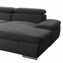 Loftscape Wohnlandschaft Glenaire I - Strukturstoff - Schwarz - Longchair davorstehend rechts / Ottomane links - Schlaffunktion für dauerhafte Nutzung -Wohnzimmermöbel boutique en ligne 1000157820 190314 11253701164 GALLERYIMAGES P000000001000157820